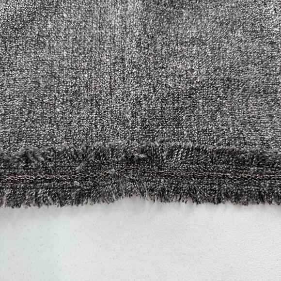 Grace Tweed Wool Fringe Hem Skirt Size 10 Gray Lined Classic Western Office - Picture 8 of 8